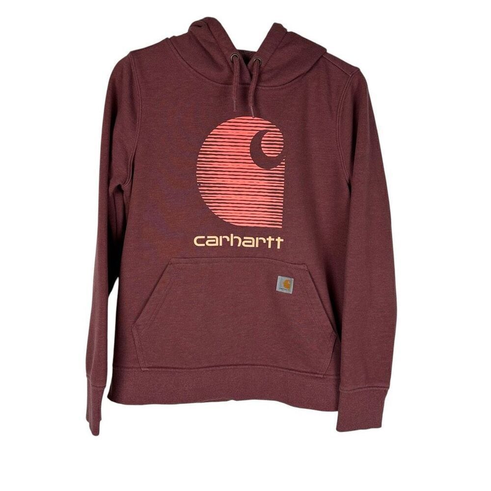 Carhartt Women’s Rain Defender Small Relaxed Fit Mid weight Logo Graphic Sweatsh
